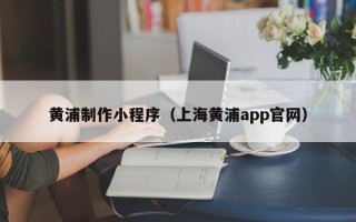 涿州黄浦制作小程序（上海黄浦app官网）